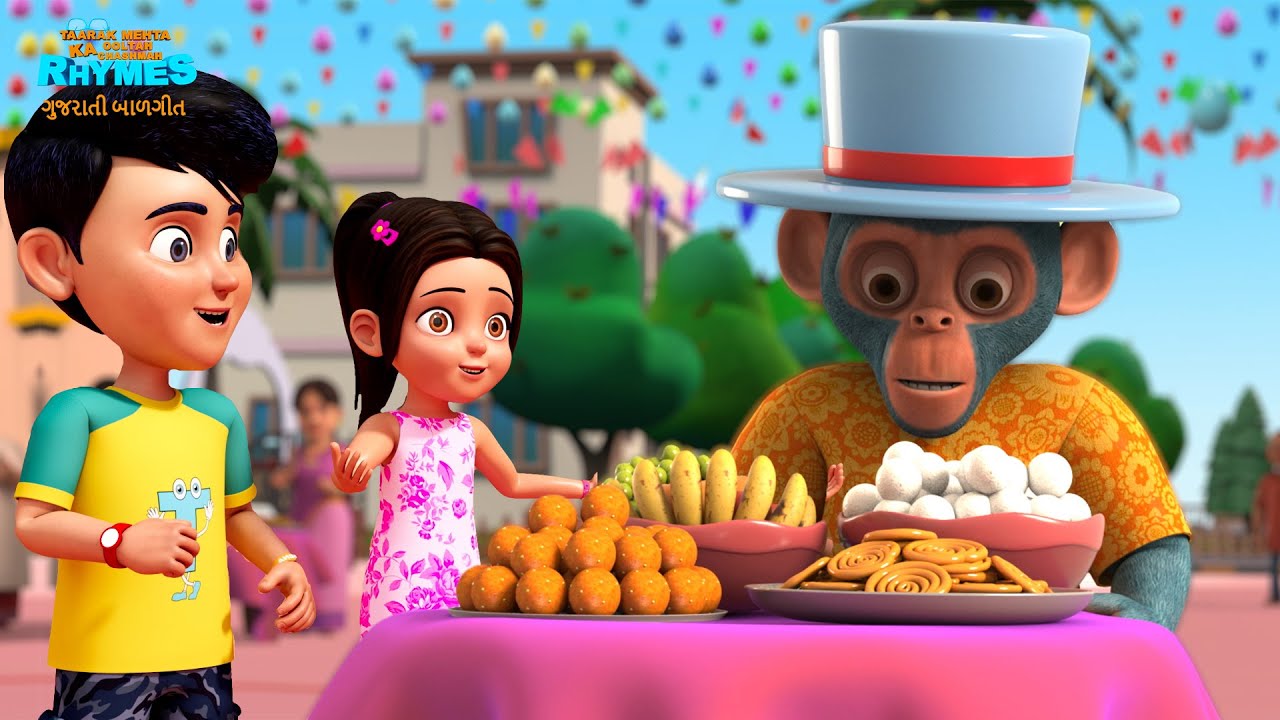 Bandar Mama | Bandar Mama | TMKOC Gujarati Rhymes #gujarati #monkey