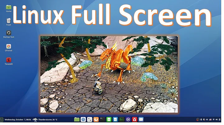 Easy Fix full screen pc game on Linux Mint 20