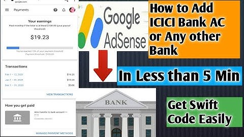 How to Add ICICI Bank Account/Any Less than 5 Min with Proof in Google Adsense Feb 2021 New Update