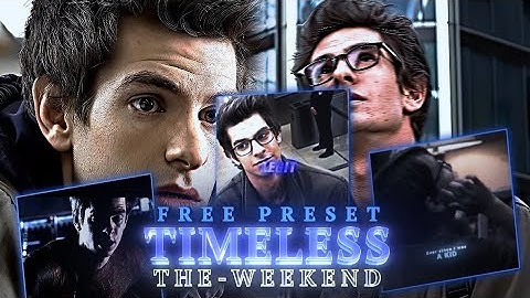 " TIMELESS - THE WEEKEND " || The Amazing SpiderMan Edit Alight Motion Preset ||