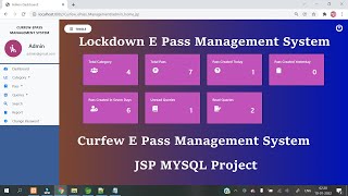 Lockdown E Pass Management System || JSP MYSQL Project