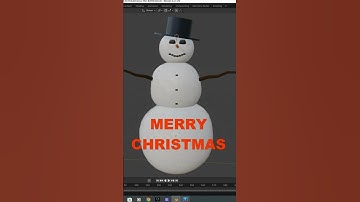 3D Modeling Blender Time-Lapse | Christmas Snow Man ⛄ | Holiday Short