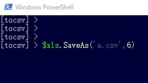 Convert Excel to CSV file using powershell.