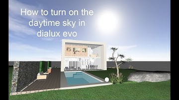 How to turn on the sky in Dialux evo