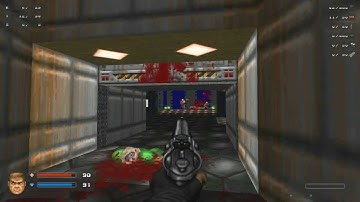Ultimate Doom: Knee deep in the dead Hanger level, black metal difficulty and real gore mod