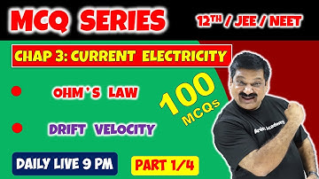 MCQs of NCERT Class 12 Physics Chapter 3 Current Electricity Part 1/4, CBSE 12th, NEET, JEE Mains,