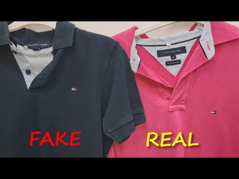 sammentrækning Mose log Tommy Hilfiger shirt real vs fake review. How to spot counterfeit Tommy  hilfiger polo - YouTube