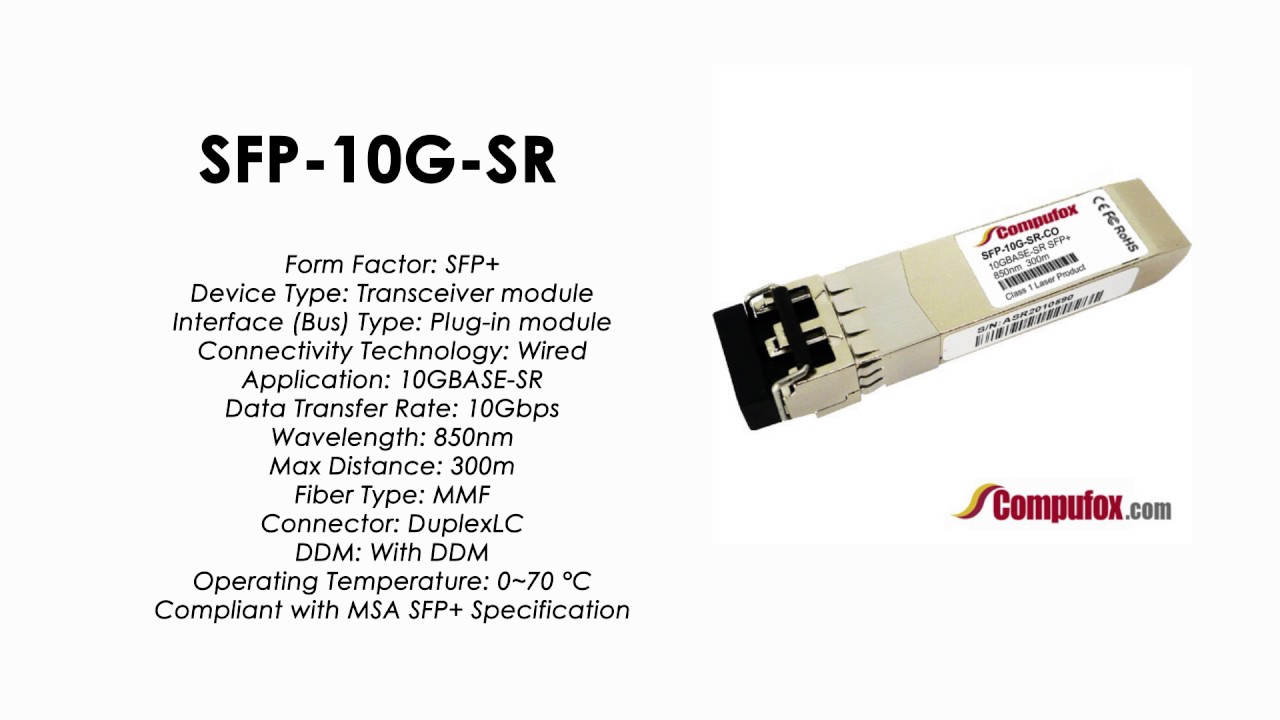 SFP-10G-SR | Cisco Compatible 10G SFP+ Optical Transceiver SFP-10G-SR | Cisco Compatible 10G SFP+ Optical Transceiver