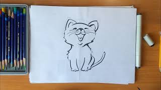 Как нарисовать кошку!?/идеи для скетчбука/ПРОСТО РИСУЙ!
