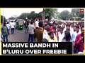 Karnataka freebie row escalates massive protest in bengaluru against siddu government