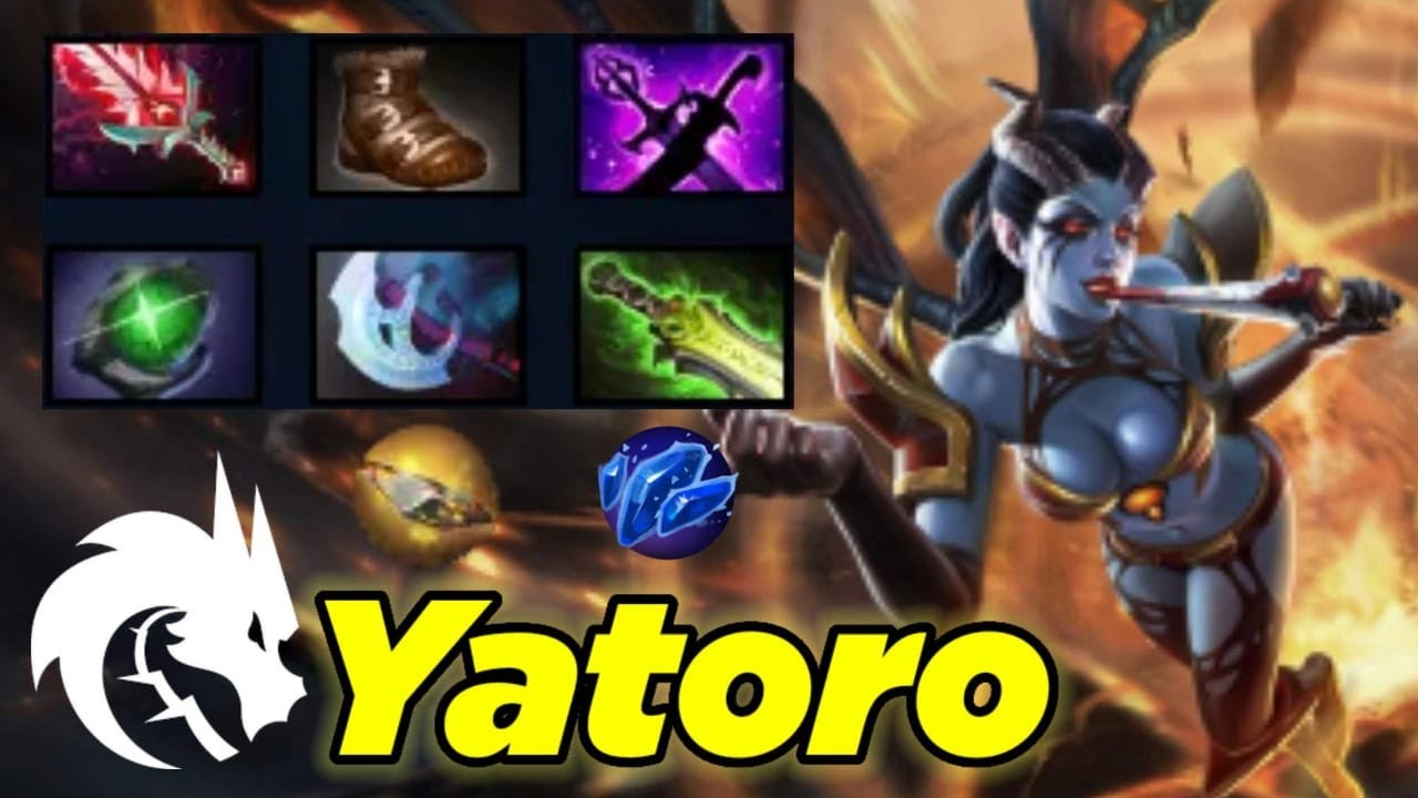 Yatoro - QUEEN OF PAIN CARRY 12 KILLS WITH MANTA STYLE - DOTA 2 PRO PLAYER GAMEPLAY
