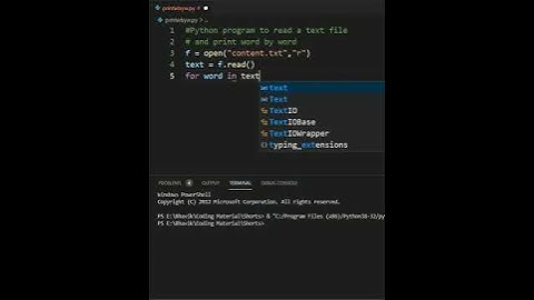 Python Program to Read a Text File word by word | #shorts