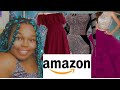 Trying on amazon prom and party dresses /try on haul /(Plus size dresses)