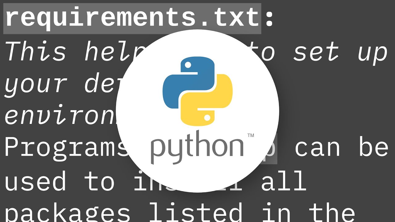 requirements.txt vs setup.py - YouTube