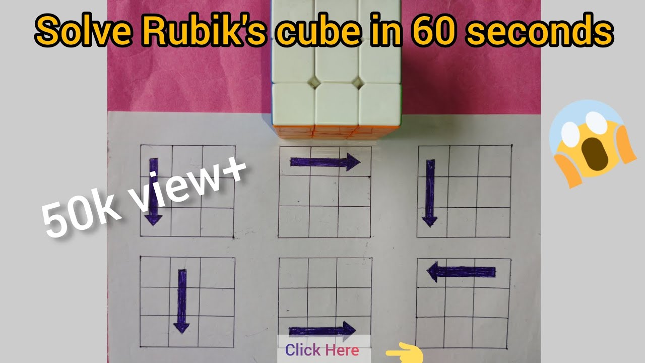 How to solve a 3*3 Rubik's cube just in 60 seconds | easiest way to ...
