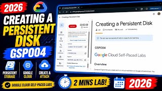 Creating a Persistent Disk | GSP004