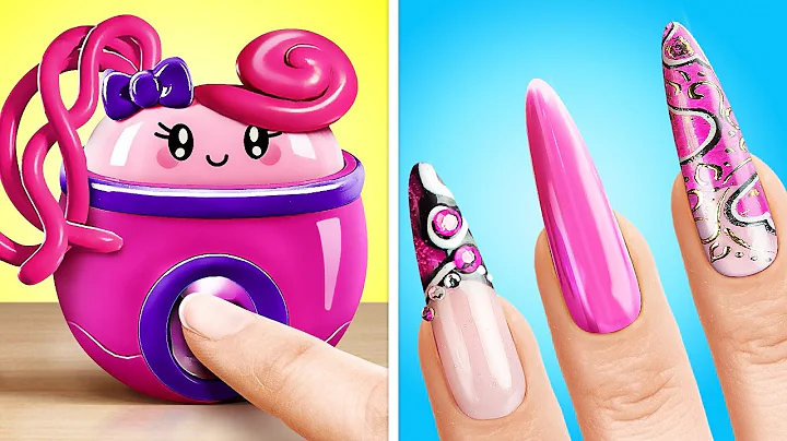 COOL GADGETS for TRENDY NAIL || Extreme Beauty Makeover from NERD to POPULAR by 123GO! CHALLENGE