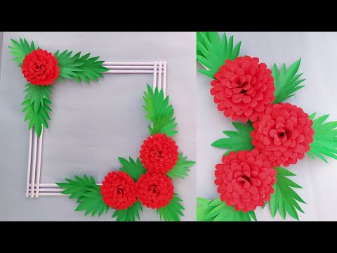 Paper Flower Wall Hanging Very Easy Diy Craft Decoration Ideas Room Decor Artideas You Diy Paper Craft Wall Decoration Ideas, Room Decoration Ideas With Paper Craft