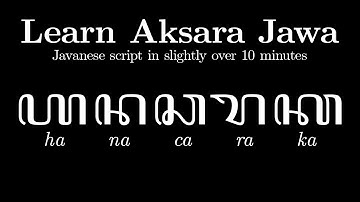 Aksara Jawa in 10 Minutes [ENG]