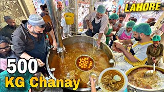 PEOPLE ARE CRAZY FOR LAHORI MOTA MURGH CHANAY - HUGE QUANTITY OF MAKING CHANA CHOLAY RECIPE