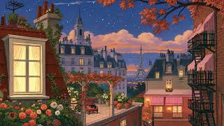 it's time for a little smackerel of autumn and oldies playing in another room | paris balcony leaves screenshot 1