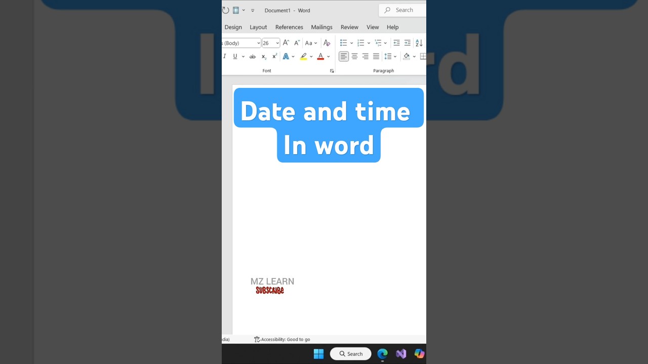 Date and time shortcut in word 🛑 