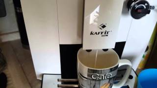 Приготовление каппучино кофемашиной Kaffit KFT1604 Nizza white