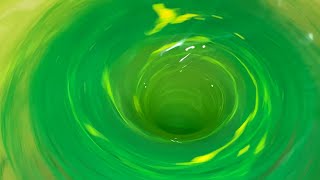 Experiment Whirlpool Hole Green, Yellow | One One Colour - ASMR Relaxing Vortex