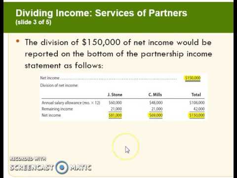 Allocating income in a partnership - YouTube