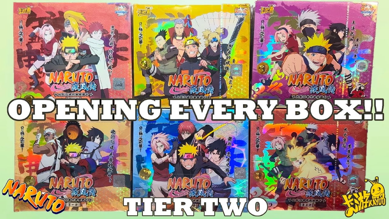 OPENING EVERY NARUTO KAYOU TIER 2 BOOSTER BOX! 180 BOOSTER PACKS!!