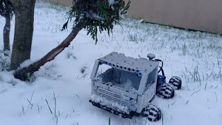 Очень снежный, тест драйв!!! КамАЗ 4310 6х6 . Лего техник гараж.