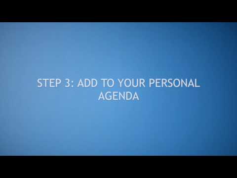 How to Add a Session to Your Personal Agenda