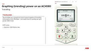 Graphing or Trending Power on a ACH580 panel