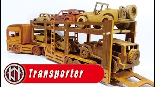 Wooden trailer transporter truck SCANIA