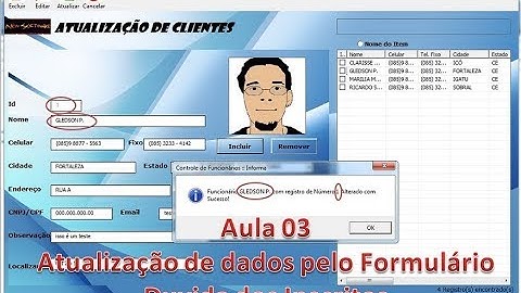 Atualização de dados pelo formulario com Listview  e Toolbar - Aula 03