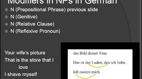 The Noun Phrase (NP) Structure in German