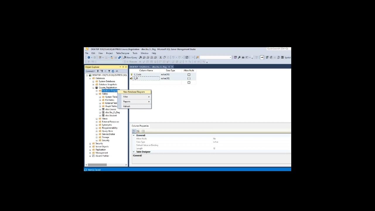 How to create a Database in MS SQL server | Windows 10 | Database ...