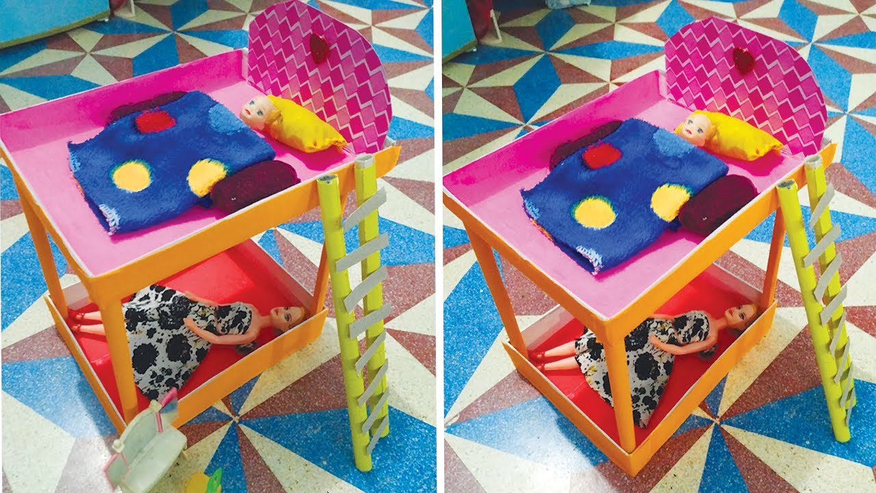 How to make doll bed easy and simple way easy craft Step by step