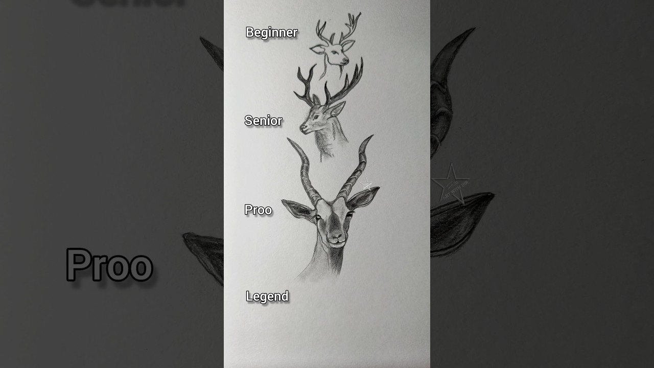 how to draw a Deer 🦌😱🔥