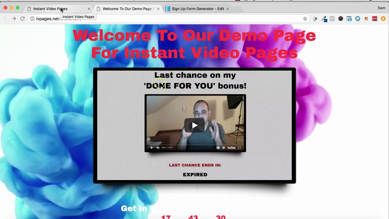 Instant Video Pages Walkthrough + Demo by Sam's Previews