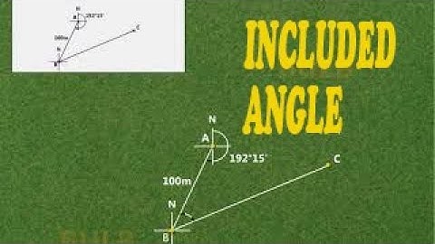 INCLUDED ANGLE || surveying || CIVIL || BLUB ||