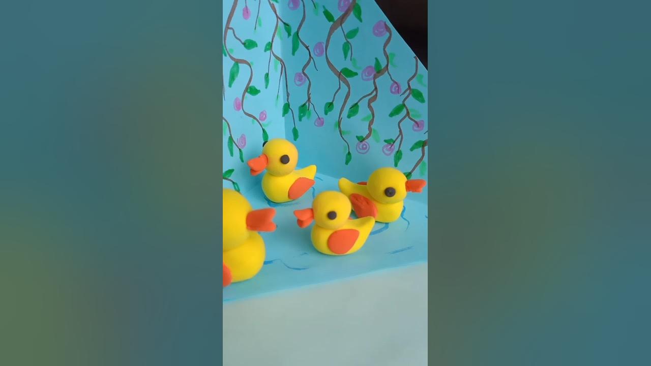 use-clay-to-make-cute-corner-parent-child-art-clay-youtubeshorts