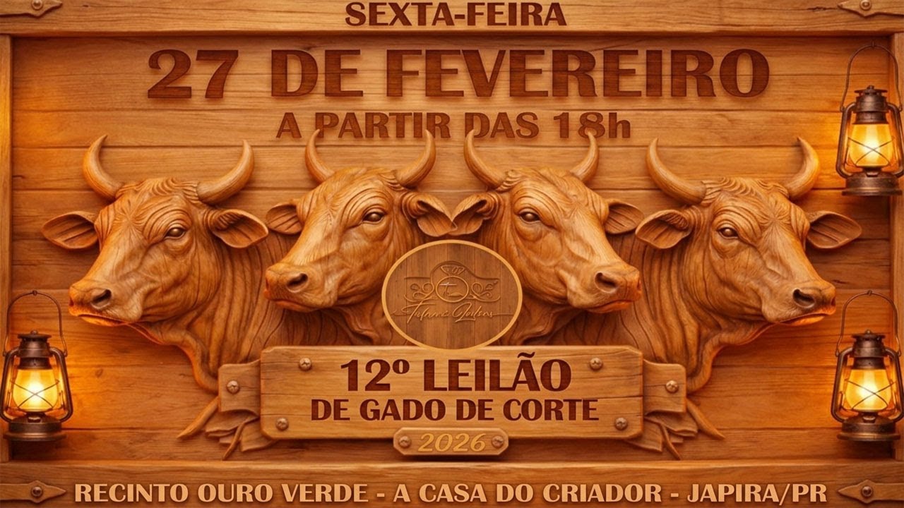 12° Leilão de Gado de Corte - 2026 | Talismã Leilões |Sexta-Feira - 27/02 - 18h | Japira - PR