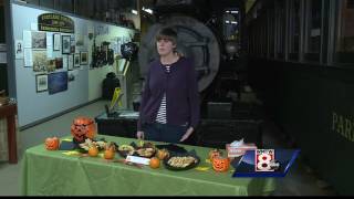 All aboard the pumpkin train!