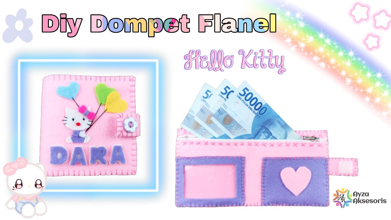 DIY How to Make a Wallet from Felt | Ide Kreatif Dompet Flanel