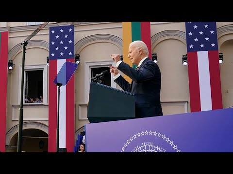 Joe Biden: United States won't abandon Ukraine | FULL SPEECH in Lithuania