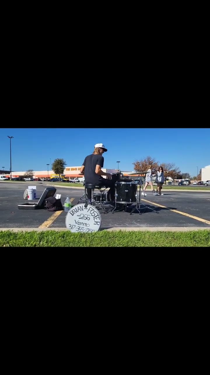 Round Rock drummer Brian Foster - Brian Foster playing drums, February 8, 2025