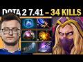 Invoker Dota 2 7.41 with 34 Kills and Ez MID - Dota 2 Gameplay