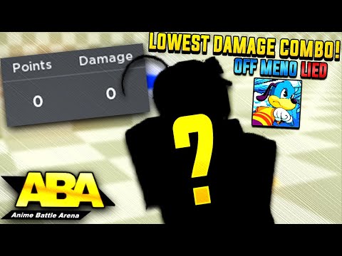 Off Meno LIED! The REAL LOWEST Damaging TRUE Combo in Anime Battle Arena! | ABA
