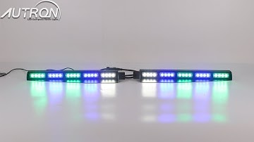 34" LED Visor Lights, Emergency Strobe Lights Bar Warning Deck Split w/ TAKE DOWN for vehicles truck